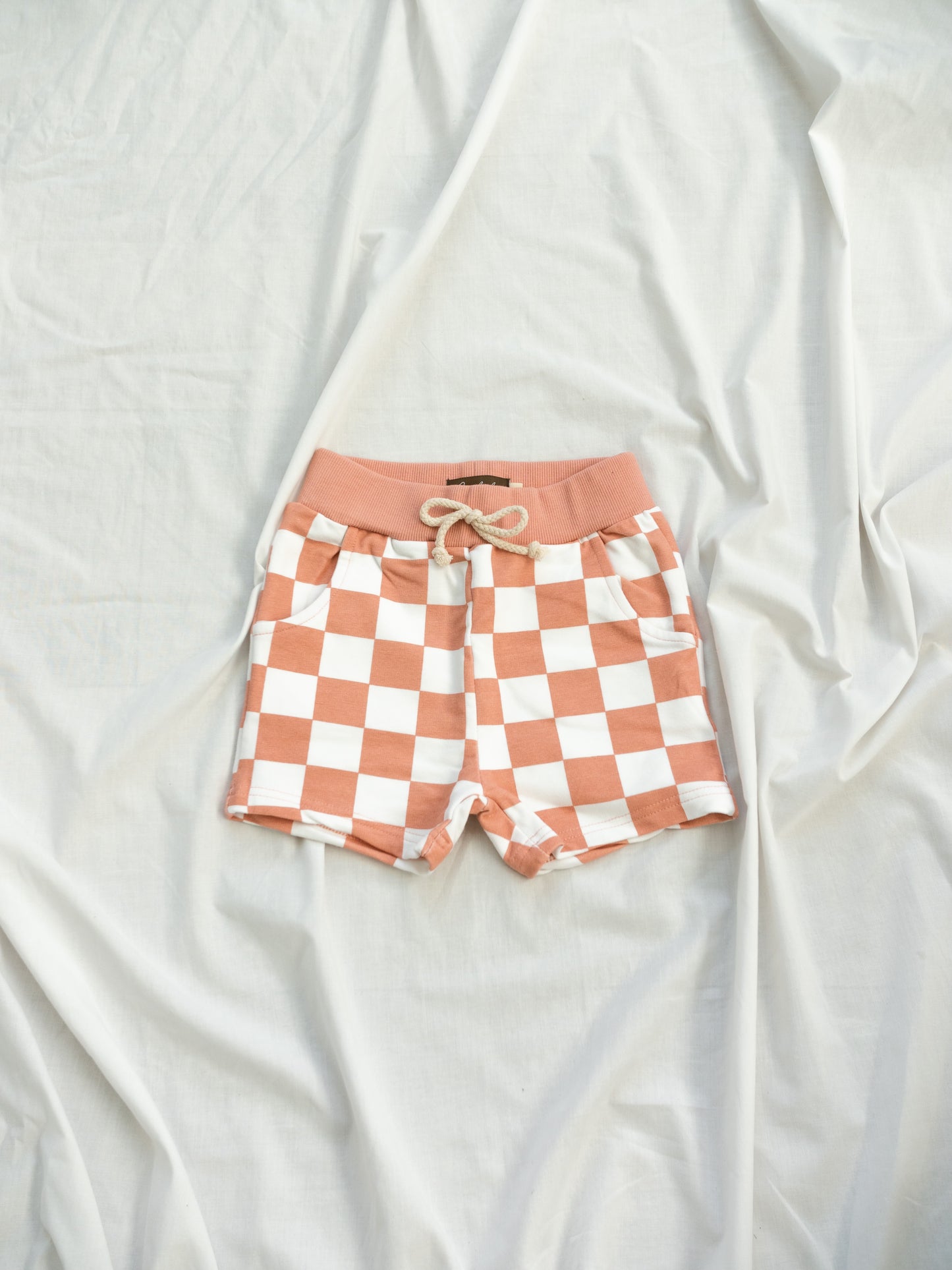 Taylor shorts, organic baby clothing, pink. 