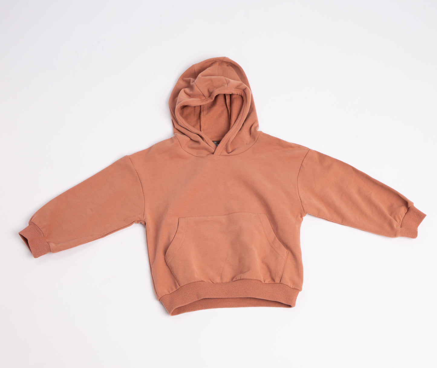 Cam hoodie, organic baby clothing, pink. 